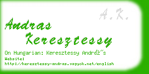 andras keresztessy business card